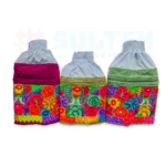 Conjunto de Pollera Infantil en Bayetilla Modelo Flores con Paloma