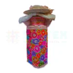 Conjunto de Pollera en Paño Importado Modelo Rosas Medianas – Color Rosado Pastel